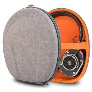 Geekria Shield – Funda para auriculares planos sobre la oreja, bolsa de transporte rígida de repuesto con almacenamiento de cables, compatible con auriculares Master & Dynamic, Skullcandy, Shure