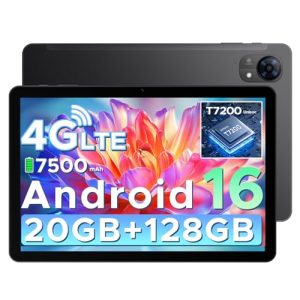 DOOGEE Tab G5 Tablet Android 16 con 4G LTE, Tablet 10 Pulgadas Gemini AI, 20GB+128GB/2TB & T7200 Octa Core Tablets Android, 7500mAh, 120Hz IPS HD & Ultra Delgado, 2 Altavoces| Widevine L1| Face ID|GPS