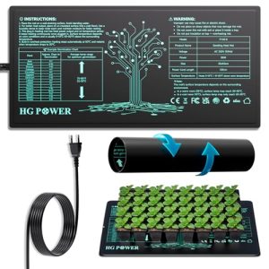 HG Power Alfombrilla Calefactora para Plantas – con Protección contra Sobrecalentamiento, para Terrarios, Growbox, Invernaderos y Accesorios de Cultivo, 53 x 25 cm, 55W (sin Controlador)