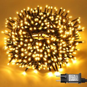 sukaudiz Luces Navidad Exterior, 23M 200 LED Luces de Arbol de Navidad con 8 Modos, Minutero & Memoria, IP44 Impermeable Cadena de Luz para Jardín, Balcón, Boda, Fiesta, Interior, Exterior