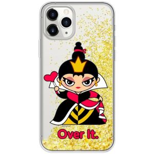 ERT GROUP Funda para teléfono móvil Apple iPhone 11 Pro MAX Original y con Licencia Oficial de Disney con diseño Queen of Hearts 001, con Efecto desbordante de Purpurina