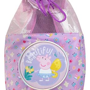 Peppa Pig Bolsa de natación Niñas Piscina de playa Mochila con cordón de natación Morado