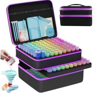 ARTDOT Diamond Painting Accesorios, Cajas de Almacenamiento de Pintura de Diamantes, Almacenamiento de Cuentas de 240 ranuras con Accesorios de Arte de Diamantes 5D y Kit de Herramientas