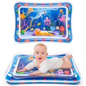 Yeeeasy Alfombrilla de agua para el tiempo de barriga, inflable para bebés, bebés y niños pequeños de 3 a 12 meses, promueve el desarrollo, juguetes para regalos para bebés