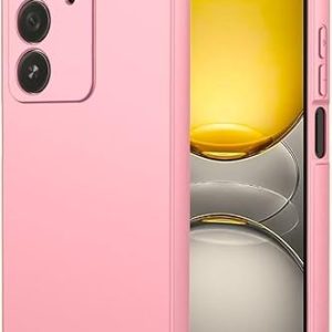 Movilear Funda Carcasa de Silicona Líquida para Realme C75 4G / Realme 14X 5G, Interior de Microfibra Antigolpes Protección Gel Ultra Suave de Goma a Prueba de Choques y Arañazos FSUA (Rosa)