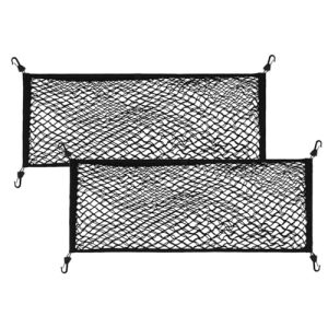 2 Red Maletero de Coche 70 × 30 cm, con 4 Ganchos de plástico, Red para Maletero, para Coche, Interior, Barcos, Furgonetas, Casas y Casas