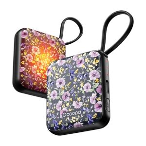 OCOOPA Calentador de Manos Recargable 2 Unidades, Eléctrico USB Calienta Manos Reutilizables 4000mAh, 3 Niveles hasta 52°C, Regalos Originales para Mujer, Ideal para Navidad, Viajar y Aire Libre