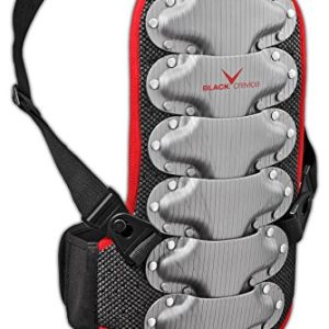 Black Crevice Protector Espalda Negro / Rojo / Plata 8 años (128 cm)