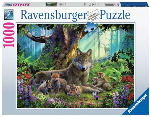 Wölfe im Wald: 1000 Teile Puzzle