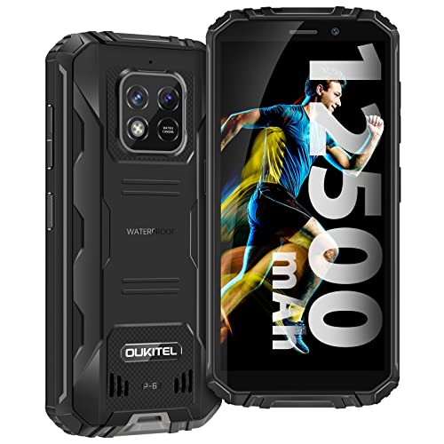 OUKITEL Móvil Resistente WP18, 12500mAh Batería Android 11 Rugged Móvil, 5.93" TFT HD+, Cámara 13MP+5MP, Impermeable Smartphone, 4GB +32GB Moviles Antigolpes, Desbloqueo Facial, Dual SIM 4G, OTG, GPS