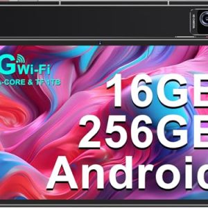 Android Tablet 11 Polgadas con Octa-Core 2.0GHz, 16GB RAM + 256GB ROM (2TB TF), 2.4G + 5G WiFi, Cámara Dual 5MP + 13MP, Bluetooth 5.0, 8600mAh, 2K 2000 * 1200 FHD, Facciale ID, Tablet con Funda, Negro