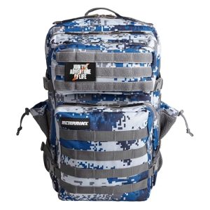 ELITRAINX Mochila 45L Táctica Militar USA Impermeable Deporte, Cabina Avión, CrossTraining, Aire Libre Deportes Gimnasio Portatil by ELITEX TRAINING (Azul Digital)