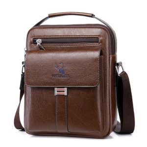 Bandoleras Hombre Cuero Bolso de Bombro Pequeña Mariconera Cruzada Bolso de Negocios Mano Bolsas de Trabajo Teléfono Cartera Monedero para Viajes,Compras (Marrón oscuro Bolsos de hombro para hombre)