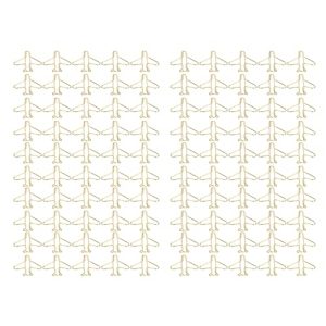 Clips de papel dorados Clips de papel en forma de avión portátiles a prueba de herrumbre para la oficina y el hogar