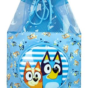 Bluey Bolsa de natación Infantil Mochila con Cordón para Playa o Piscina Niños o Niñas Azul
