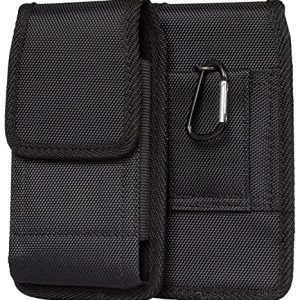 AQ Mobile Funda de cinturón para Apple iPhone SE 2022, SE 2020, iPhone 6/7 / 8 / X: Funda de Nailon Resistente (Vertical y Horizontal), Presilla para el Cinturón, Cierre Gancho y Bucle