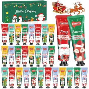 Set de regalo de crema de manos de 30 piezas, regalos para mujeres y hombres, set de crema de manos de Navidad para manos y pies muy secos-pequeños obsequios para colegas, mujeres
