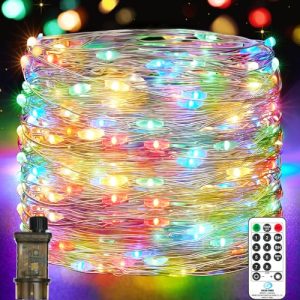 Guirnalda de Luces LED con Enchufe, 23M 200 Led Luces de Hadas con Temporizador Interior Exteriores Impermeable IP65 para Arbol de Navidad, Fiestas, Jardín, Bodas (Multicolor)