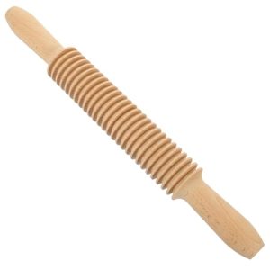 Amosfun Rodillo De Cocina De Madera 13 Pulgadas Para Pasta Con Cortador De Fideos Espaguetis Rodillo De Celosía Utensilio Para Repostería Fácil De Usar