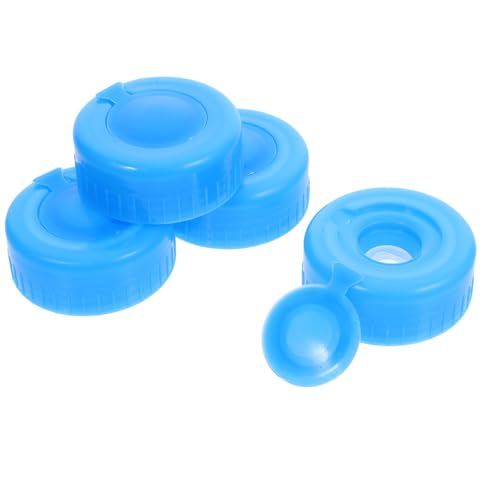 Lurrose Tapones Reutilizables para Garrafón de Agua Rosca Juego de 4 Unidades Compatibles Dispensadores Tapa Antisalpicaduras Portátil para Uso Hogar Oficina y Viajes