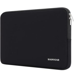 RAINYEAR Funda para Portátil de 13-13, 3 Pulgadas Compatible con Ultrabook Chromebook para Portátil de 13,3 Pulgadas, Estuche Protector para Macbook Pro M4 M3 M2 de 14 Pulgadas, Negro
