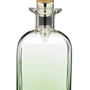 BarCraft Decantador con Tapón de Latón en Forma de Mono, Cristal, 900 ml, Color Verde