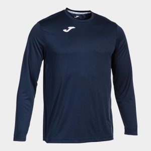 Joma – Camiseta Deportiva Manga Larga Hombre – Ligera y Transpirable Ideal para Todo Tipo de Deporte – Combi XL – Marino