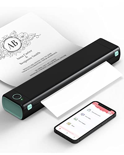 Phomemo M08F Impresora Térmica Portátil, Compatible con Papel Térmico A4, Impresoras de Viaje Móviles Inalámbricas para Automóviles y Oficinas