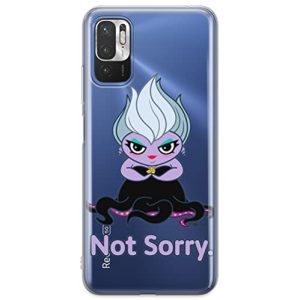 Ert Group Funda para teléfono móvil Xiaomi REDMI Note 10 5G / Poco M3 Pro Original y con Licencia Oficial de Disney con diseño Ursula 004, parcialmente Transparente