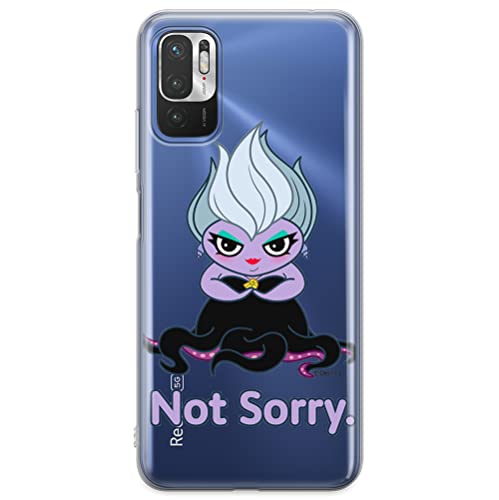 Ert Group Funda para teléfono móvil Xiaomi REDMI Note 10 5G / Poco M3 Pro Original y con Licencia Oficial de Disney con diseño Ursula 004, parcialmente Transparente