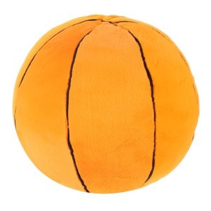 WHAMVOX Almohada de Peluche Forma de Balón de Baloncesto Suave y Esponjosa Cojín Decorativo Multifuncional para Sofá y Dormitorio Regalo para Fans del Baloncesto Color Naranja