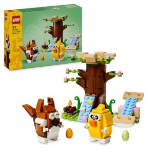 LEGO Parque Primaveral de Animales Juguete de Construcción con Figuras de Pájaro y Ardilla, Juego Infantil con Casa del Árbol, Huevos de Pascua, Regalo para Niños y Niñas de 8 Años o Más 40709