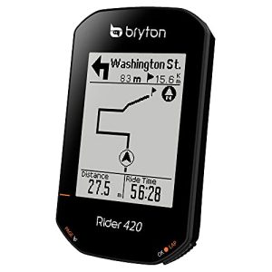Bryton Bryton Rider 420h GPS – Ordenador de Ciclismo Unisex, Color Negro, 83.9 x 49.9 x 16.9