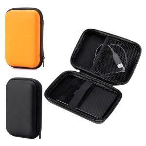 2Pcs Fundas EVA Funda Disco Duro Externo para HDD 2.5″ | Impermeable, Antigolpes con Forro Suave y Portátil