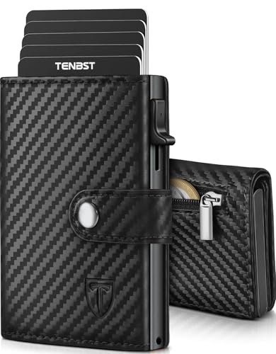 TENBST Cartera a Cuadros para Hombre
