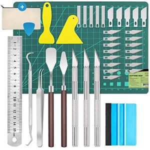 39 Piezas Accesorios de Plotter Herramientas de deshierbe de Vinilo Herramientas de Manualidades de Bricolaje, Cuchillos de Manualidades, Cuchillos de Manualidades