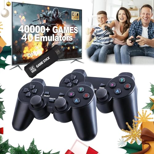 Timits Emulador Consola Retro, Game Console con Mando Inalámbrico 2.4G, 42000+ Juegos Consola Retro Portatil Soporte 40+ Simuladores, Videoconsola Retro Usocita HD 4K por TV