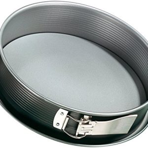 Zenker Molde bizcocho Desmontable Anti Fugas, Libre de PFOA, Reduce 30% Consumo de energía, Bicolor 1 Fondo con Base Antigoteo, Acero con Revestimiento Antiadherente Teflon, 2550 ml, 27×6,5cm, 1ud.