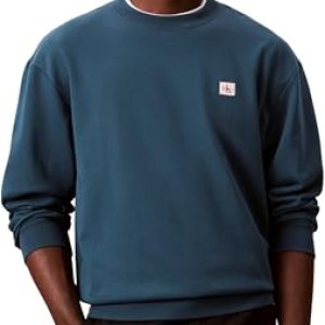 CHOLLO: Calvin Klein LS 350TERRY EU WHSL Badge CREWNE LV04RC273G Sudaderas para Hombre, Azul , XL, Azul , XL con oferta