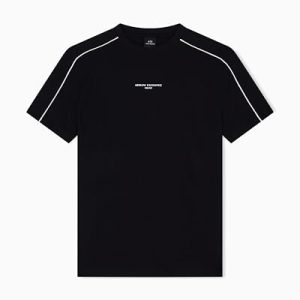 OPORTUNIDAD: Armani Exchange Camiseta de Manga Corta para Hombre, Cuello Redondo, con Logotipo Frontal, Talla S, Color Negro, Negro, S con oferta