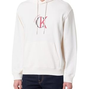 ¡GRAN PRECIO! Calvin Klein LS EU 350Terry Graphic Hoodie Lv04Re255G Sudaderas, White , M para Hombre