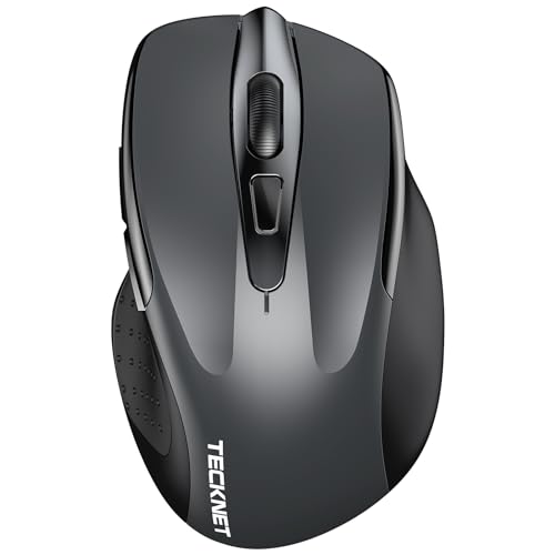 REBAJADO: TECKNET Ratón inalámbrico , 3 Modos: 5,0/3,0+2,4 GHz, 4800DPI y diseño ergonómico, 30 Meses, ratón inalámbrico silencioso para portátil, PC, Windows, MacOS y Android-Gris en promoción