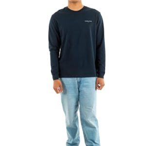 OPORTUNIDAD: Tommy Jeans Camiseta de Manga Larga Mujer Slim Chest Linear de algodón, Azul , S | Oferta Amazon