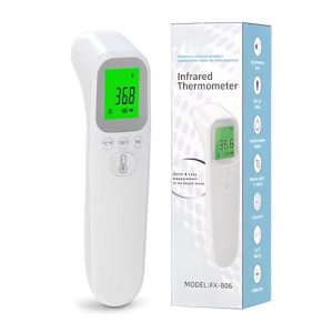 REBAJADO: Termómetro Frente Infrarrojo sin Contacto, Termómetro Digital con Pantalla de Luz Trasera, 32 Set of Memories, Alarma de Fiebre, Termometro para Medir Cuerpo/Objetos