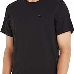 REBAJADO: Tommy Jeans Camiseta de manga corta TJM Original Slim Fit, Negro , M | Oferta Amazon