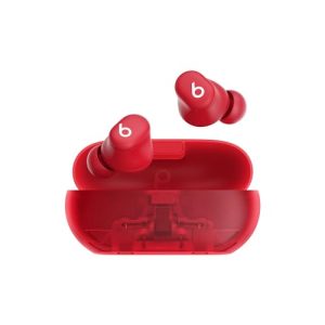 Beats Solo Buds — Auriculares intraurales inalámbricos | 18 Horas de autonomía | Compatibilidad con Apple y Android | Micrófono Integrado – Rojo Transparente | Oferta Amazon