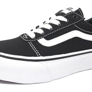 ¡GRAN PRECIO! Vans Ward Platform, Zapatillas Niñas, Canvas Black White, 38 EU con oferta