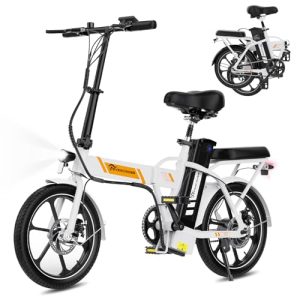 TOP VENTAS: EVERCROSS EK5 Bicicleta Eléctrica para Adultos, E-Bike Plegable con Neumático 16″ x 2.1″, 36V Batería Extraíble Bicicleta de Montaña, hasta 25KM / H, Rango 35-60km, Motor de 250W, Asiento Ajustable con descuento