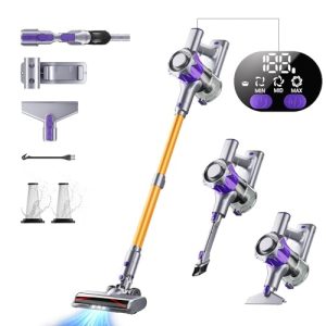 Tdyon 40KPa/450W Aspiradora sin Cable, aspiradora sin Cable Potente hasta 50 Mins, con Smart Screen y Cepillo Antienredos, Alfombra Pelo Mascota Suelo Sofá al mejor precio