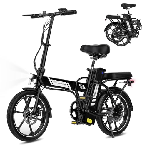 REBAJADO: EVERCROSS EK5 Bicicleta Eléctrica para Adultos, E-Bike Plegable con Neumático 16" x 2.1", 36V Batería Extraíble Bicicleta de Montaña, hasta 25KM / H, Rango 35-60km, Motor de 250W, Asiento Ajustable | Oferta Amazon
